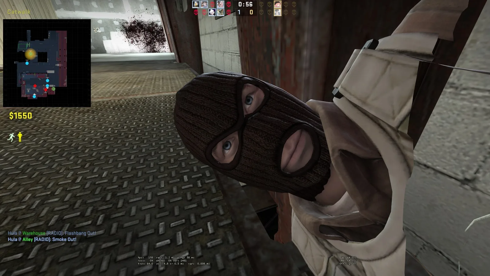 A CS:GO terrorist model in a funny pose