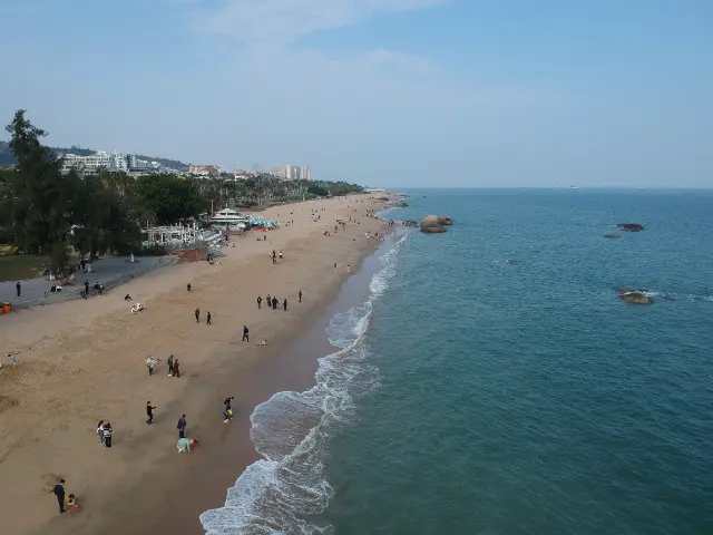 Drone Shot at Huangcuo Beach, Xiamen
